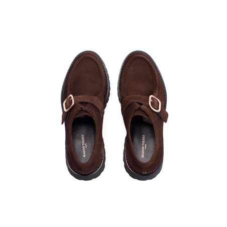 MAISON TOUFET Dolores Cuir Velours Marron