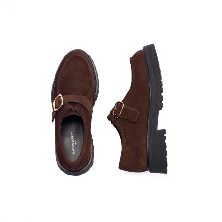 MAISON TOUFET Dolores Cuir Velours Marron