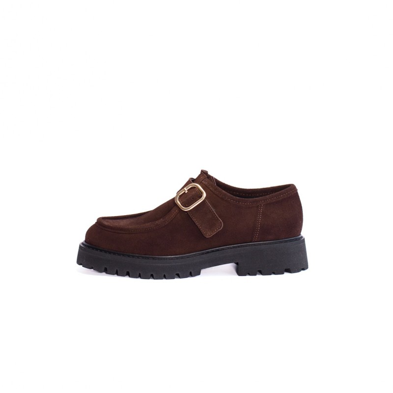MAISON TOUFET Dolores Cuir Velours Marron