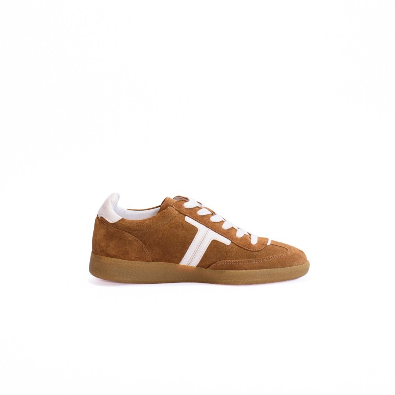 MAISON TOUFET Solveig Cuir Velours Camel Blanc