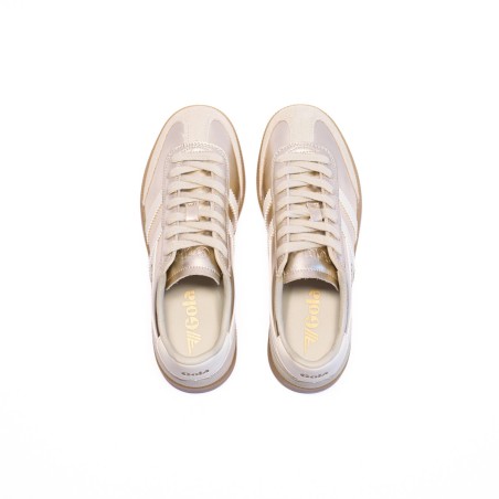 GOLA Basket Viper Metallic Trainer Gold White Gum