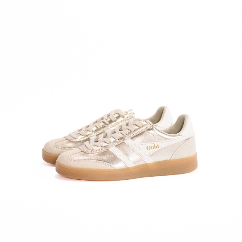 GOLA Basket Viper Metallic Trainer Gold White Gum