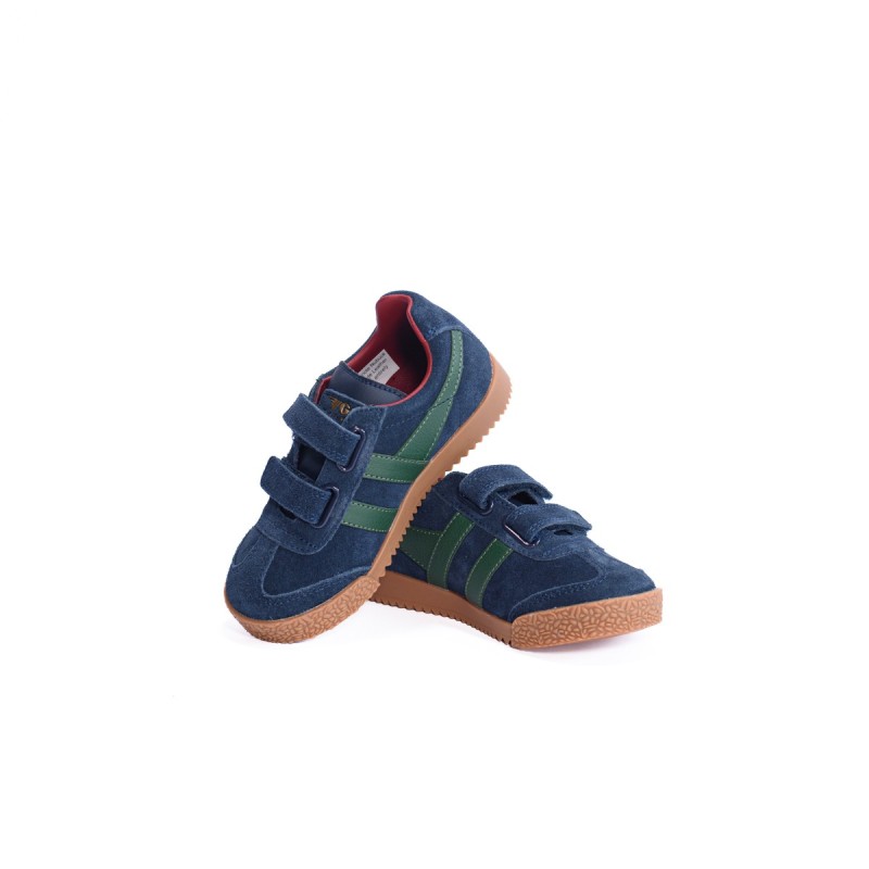 GOLA Basket Harrier Strap Trainer Navy Evergreen Deep Red
