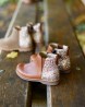 Boots fille cuir cognac arrière pailleté Beberlis | Victoire
