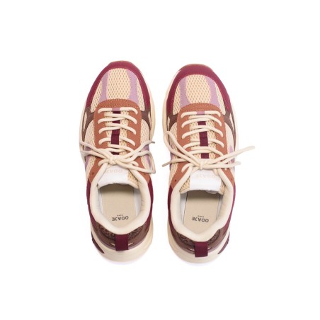 ODAJE Basket Maé Bordeaux Beige Rose