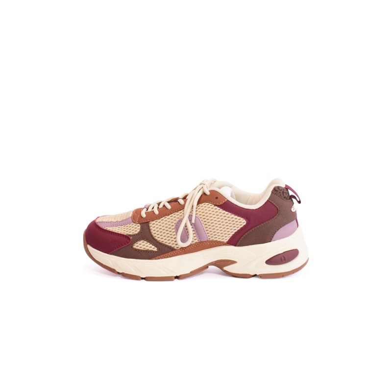 ODAJE Basket Maé Bordeaux Beige Rose