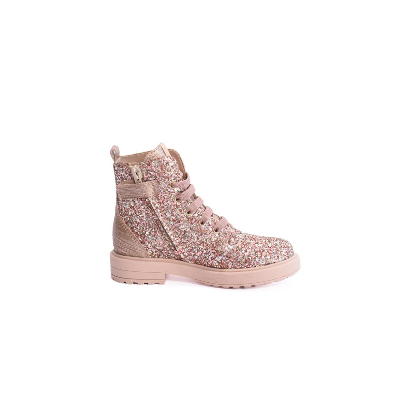 Bottines paillettes rose gold enfant Beberlis | Victoire