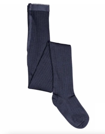 MP DENMARK Bas Collant Wool Rib Tights 807 Navy