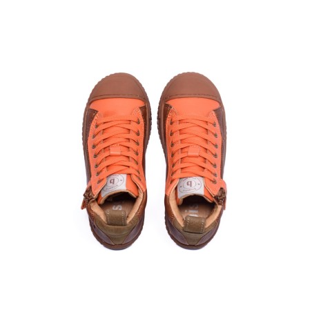 Baskets montantes enfant cognac et orange Bisgaard | Victoire